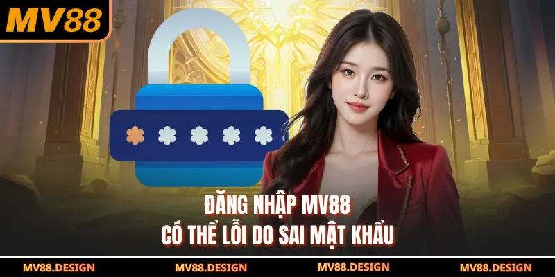 Đăng nhập MV88 có thể lỗi do sai mật khẩu